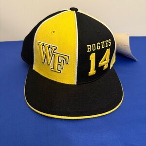 Headmaster Campuswear Wake Forest Muggsy Bogues #14 Gold & Black Fitted Cap 7.5